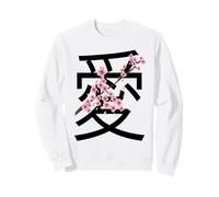 Love Kanji Symbol & Sakura Flowers Valentine’s Day Sudadera