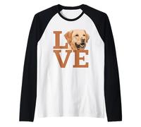 Love Lab Yellow Labador Dog Lover Diversión perfecta para dueños de mascotas Camiseta Manga Raglan