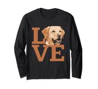 Love Lab Yellow Labador Dog Lover Diversión perfecta para dueños de mascotas Manga Larga