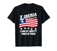 Love Liberia Land of Liberty Home of Pride Bandera de Liberia Camiseta