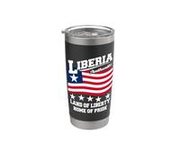 Love Liberia Land of Liberty Home of Pride Bandera de Liberia Vaso térmico de acero inoxidable de doble pared