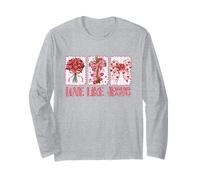 Love Like Jesus Christian Floral Bows Hearts Valentine Manga Larga
