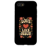 Love Like Jesus John 13:34 Diseño Cristiano Floral Carcasa para iPhone SE (2020) / 7/8