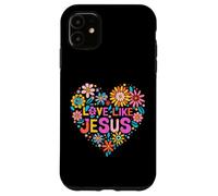 Love Like Jesus Religious God Faith Groovy Christian Girls Carcasa para iPhone 11