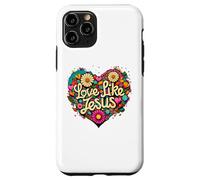 Love Like Jesus Religious God Faith Groovy Christian Girls Carcasa para iPhone 11 Pro