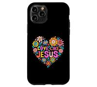 Love Like Jesus Religious God Faith Groovy Christian Girls Carcasa para iPhone 11 Pro