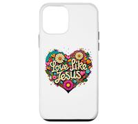 Love Like Jesus Religious God Faith Groovy Christian Girls Carcasa para iPhone 12 Mini