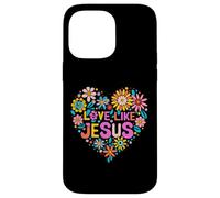 Love Like Jesus Religious God Faith Groovy Christian Girls Carcasa para iPhone 14 Pro MAX