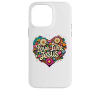 Love Like Jesus Religious God Faith Groovy Christian Girls Carcasa para iPhone 14 Pro MAX