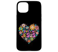 Love Like Jesus Religious God Faith Groovy Christian Girls Carcasa para iPhone 15 Plus