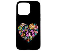 Love Like Jesus Religious God Faith Groovy Christian Girls Carcasa para iPhone 15 Pro MAX