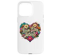Love Like Jesus Religious God Faith Groovy Christian Girls Carcasa para iPhone 15 Pro MAX