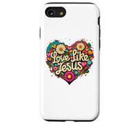 Love Like Jesus Religious God Faith Groovy Christian Girls Carcasa para iPhone SE (2020) / 7/8