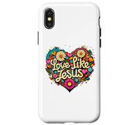 Love Like Jesus Religious God Faith Groovy Christian Girls Carcasa para iPhone X/XS