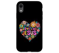 Love Like Jesus Religious God Faith Groovy Christian Girls Carcasa para iPhone XR