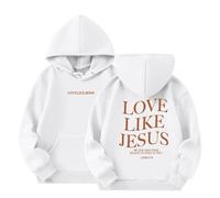 Love Like Jesús Sudadera con Capucha Estampada Niños Sudadera con Capucha 3-10 Años Sudadera Niñas Niños Unisex Hip Hop Manga Larga Letras Impresión Y2k Sudadera Casual Suéter Harajuku Holgado Top