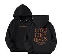 Love Like Jesús Sudadera con Capucha Estampada Niños Sudadera con Capucha 3-10 Años Sudadera Niñas Niños Unisex Hip Hop Manga Larga Letras Impresión Y2k Sudadera Casual Suéter Harajuku Holgado Top