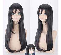 Love Live Nico Yazawa Cosplay peluca larga recta pelo sintético negro Lovelive Halloween Party disfraz pelucas para mujeres