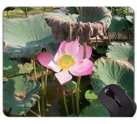 Love Lotus deja el cojín de ratón de goma antideslizante floral para juegos - Lotus Office Mouse Pad