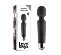 Love Magic Iwand Mini Vibrador de varita Black Ø 4,1 x 20 cm