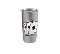 LOVE Me encanta jugar a las cartas. Vaso térmico de acero inoxidable de doble pared