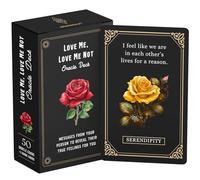Love Me, Love Me Not Oracle Deck: Mensajes de tu persona para revelar sus verdaderos sentimientos por ti - 50 pequeñas cartas de oráculo de amor con significados en ellas - Descubre verdades ocultas y