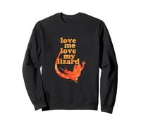 Love me love my lagard, divertida mascota, amante de los reptiles, naranja Sudadera
