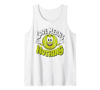Love Means Nothing Funny Tennis Score Juego de Palabras Linda Pelota de Tenis Camiseta sin Mangas