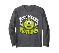 Love Means Nothing Funny Tennis Score Juego de Palabras Linda Pelota de Tenis Manga Larga
