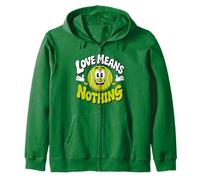 Love Means Nothing Funny Tennis Score Juego de Palabras Linda Pelota de Tenis Sudadera con Capucha