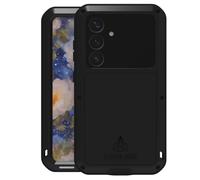 LOVE MEI Funda para Samsung Galaxy S25, deportes al aire libre, militar, resistente, a prueba de golpes, polvo, aluminio híbrido, metal, silicona, vidrio templado, funda rígida para Samsung Galaxy S25