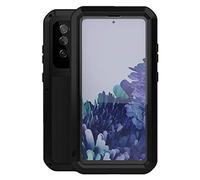 LOVE MEI para Samsung Galaxy S20 FE 5G Carcasa de Aluminio y Metal de Cristal Templado Impermeable a Prueba de Golpes Militares Heavy Duty Robusta Cubierta para Samsung Galaxy S20 FE 5G (Negro)