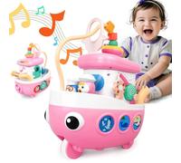 Love&Mini Juguetes para niñas de más de 1 año - 9 en 1, juguetes musicales de barco para bebé, música y sonido, regalos de primer cumpleaños de Navidad para niñas de más de 1 año