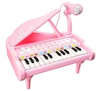 Love&Mini Teclado de piano infantil para bebé, juguete musical para bebés, niños y niñas de 1, 2, 3 años, regalo de cumpleaños con micrófono