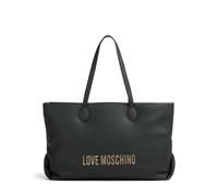 Love Moschino Bold Love Hammered Bolsa shopping negro, imitación de cuero, mujer