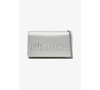 Love Moschino Bolso bandolera silver logo lettering, plateado
