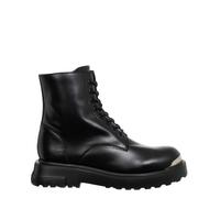 Love Moschino botas con cordones mujer JA24124G1LIA0000 Nero logotipo piel boto