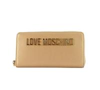 Love Moschino Cartera con cremallera around gold logo lettering, dorado, 20x11x2cm, Moderno