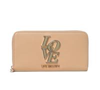 Love Moschino Cartera con cremallera around negro logo lettering, Negro , 19x10x3cm, Moderno
