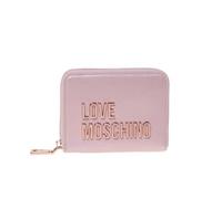 Love Moschino Cartera medium lettering rosa metalica, Rosa, 13x10x2cm, Moderno