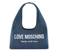 Love Moschino Denim Signature Love Bolsa de hombro 34 cm azul