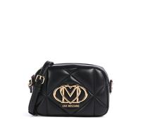 Love Moschino Embossed Q Bandolera negro, imitación de cuero, mujer