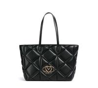 Love Moschino Embossed Q Bolsa shopping negro, imitación de cuero, mujer