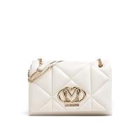 Love Moschino Embossed Q Bolso de hombro crema, imitación de cuero, mujer