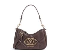 Love Moschino Embossed Q Bolso de hombro moreno, imitación de cuero, mujer