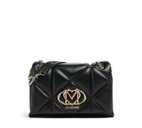 Love Moschino Embossed Q Bolso de hombro negro, imitación de cuero, mujer