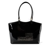 Love Moschino Enameled Logo Bolsa de compras 35 cm negro