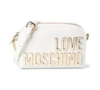 Love Moschino Enameled Logo Bolsa de hombro 20 cm blanco