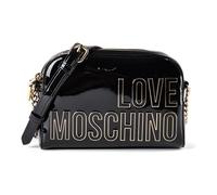 Love Moschino Enameled Logo Bolsa de hombro 20 cm negro