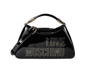 Love Moschino Enameled Logo Bolso 27 cm negro